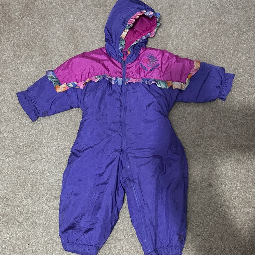 Vintage OshKosh B'gosh Pink and Purple Snowsuit
